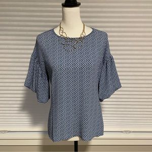 Vince Camuto printed bubble sleeve top